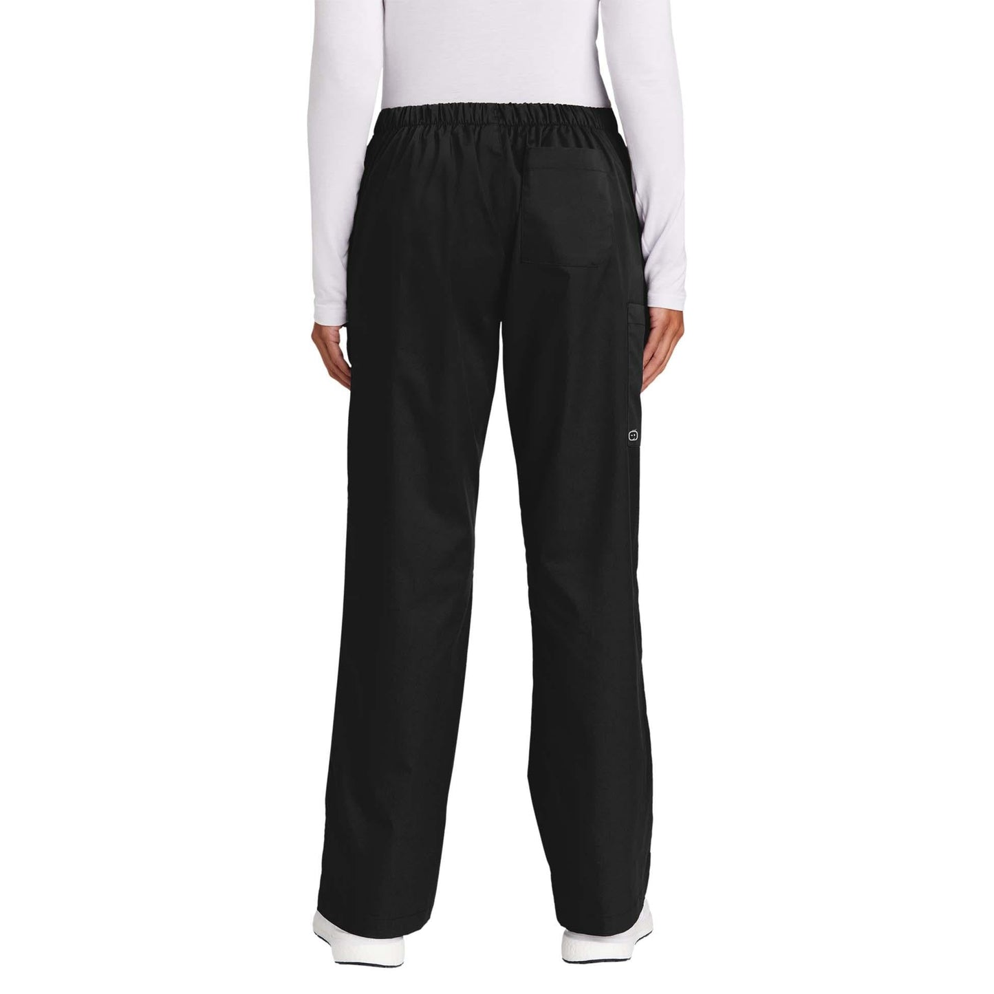 Black Scrub Pants - WonderWink - Flare Leg Comfort