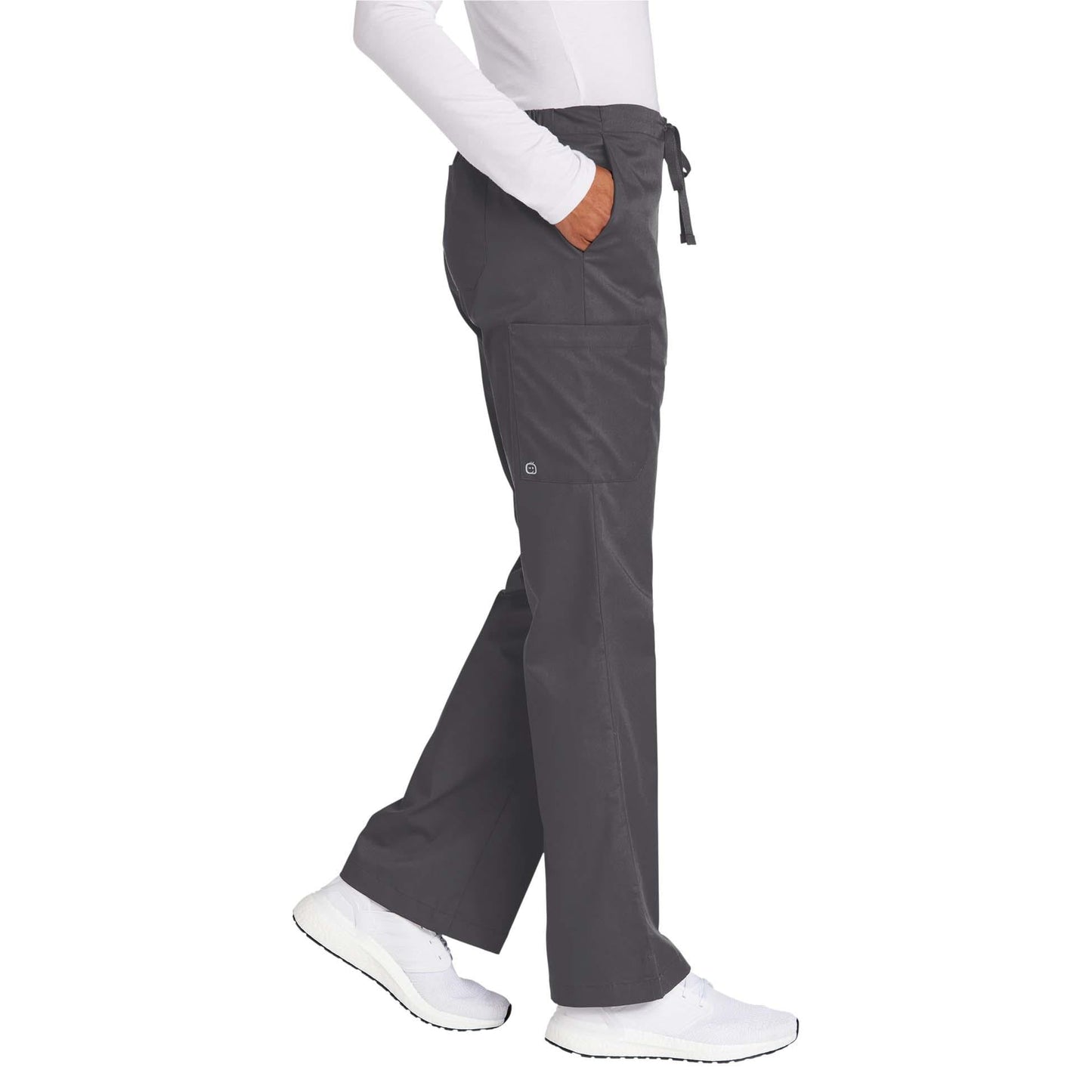 Black Scrub Pants - WonderWink - Flare Leg Design