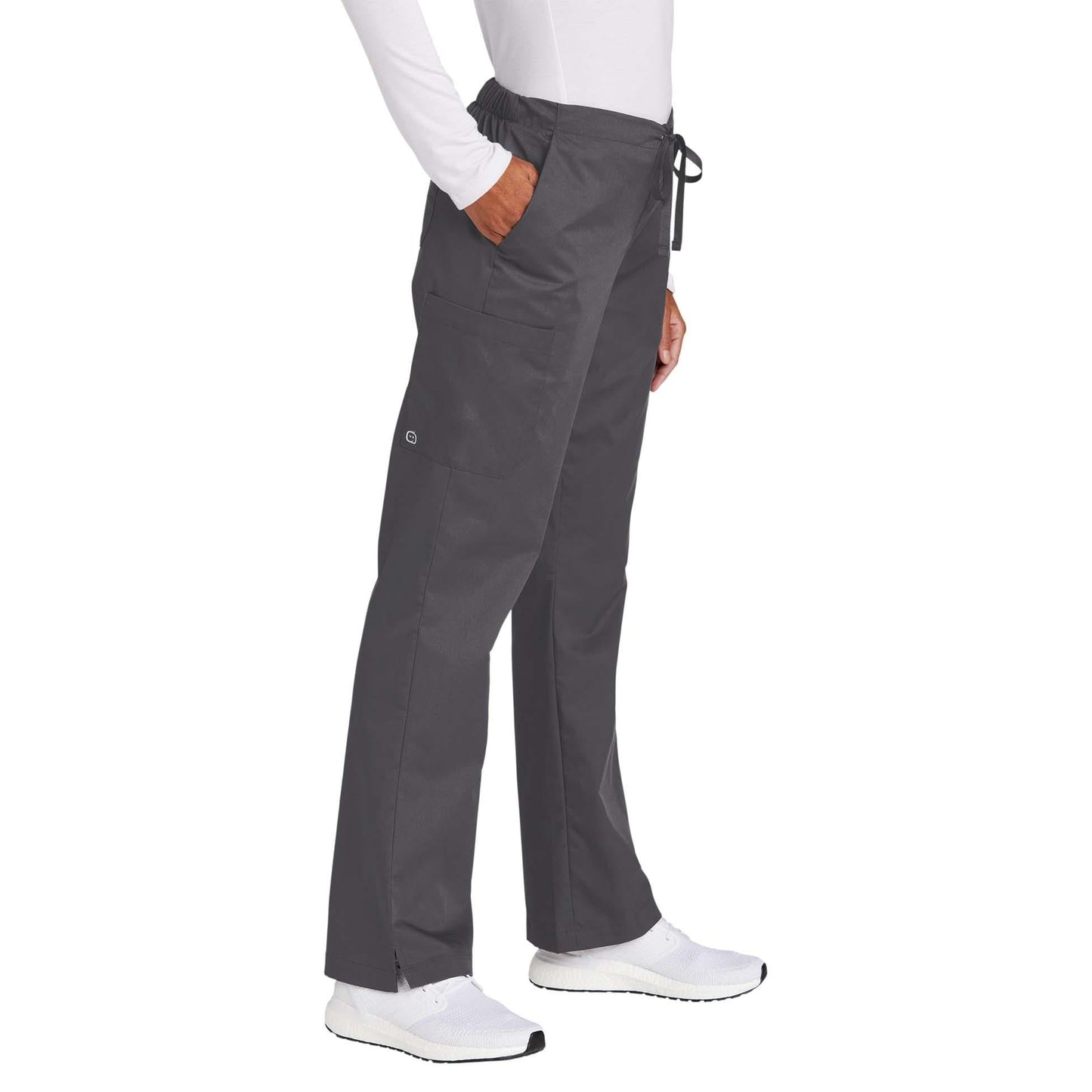 Black Scrub Pants - WonderWink - Flare Leg Design