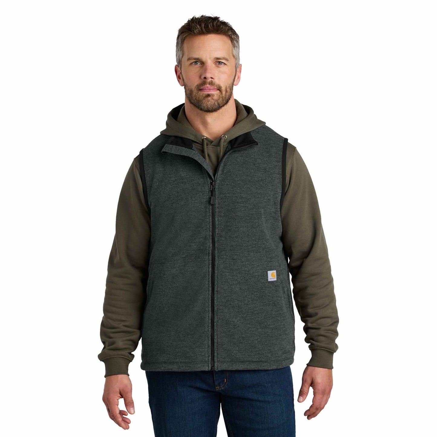 Black Textured Vests - Carhartt - Fleece Material