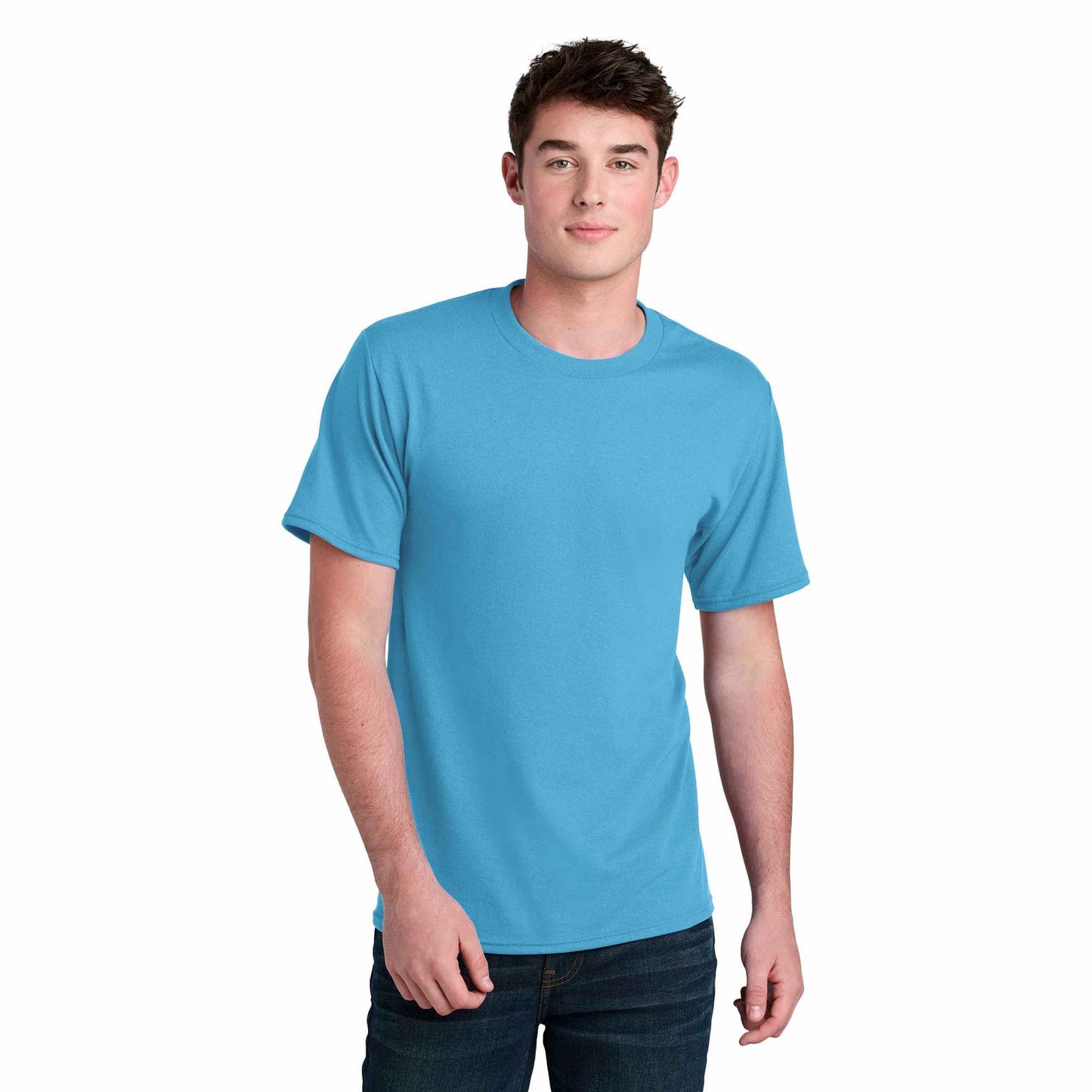 Aquatic Blue T-Shirts - Port & Company - Eco Friendly Cotton