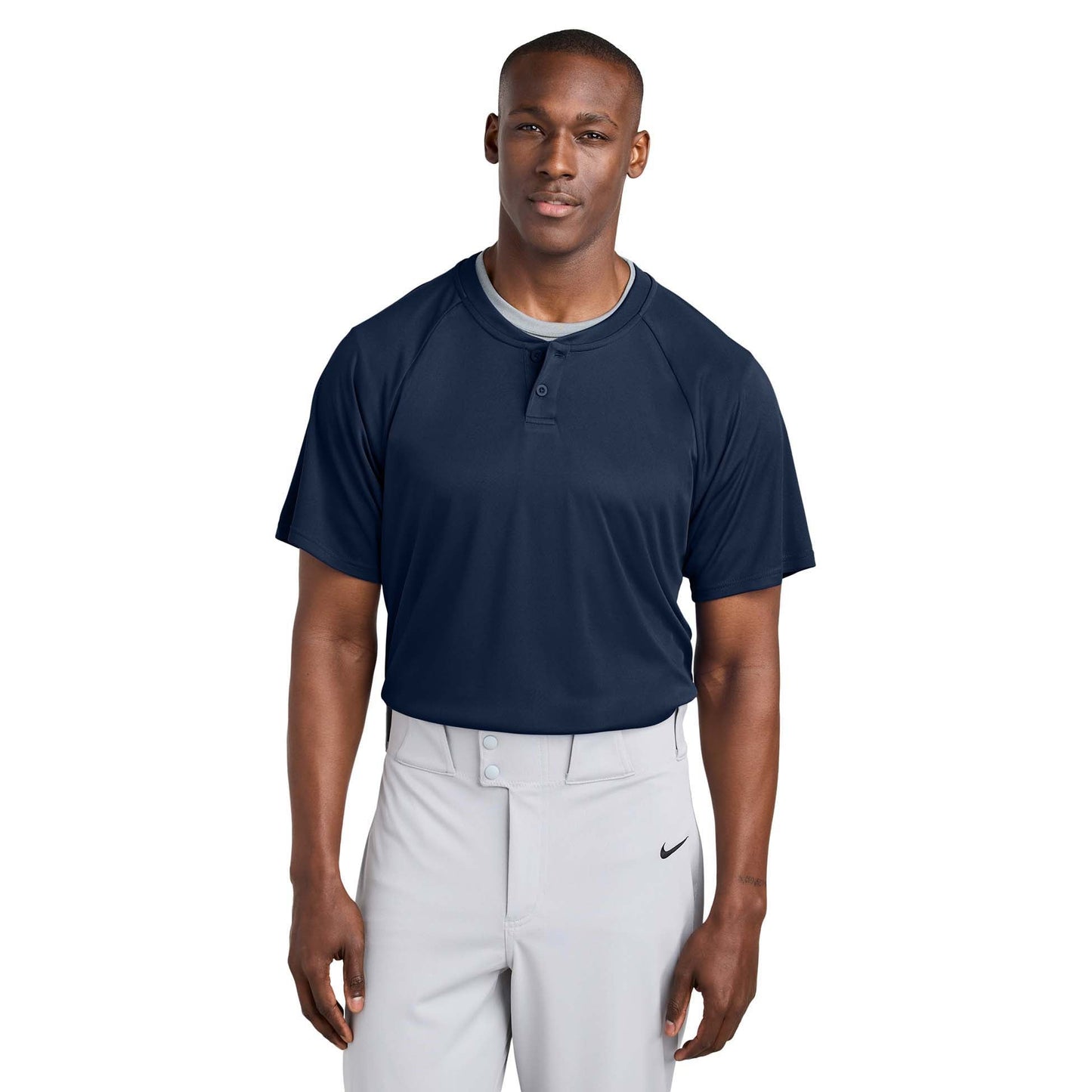 Black Henley Shirt - Sport-Tek - Soft Polyester