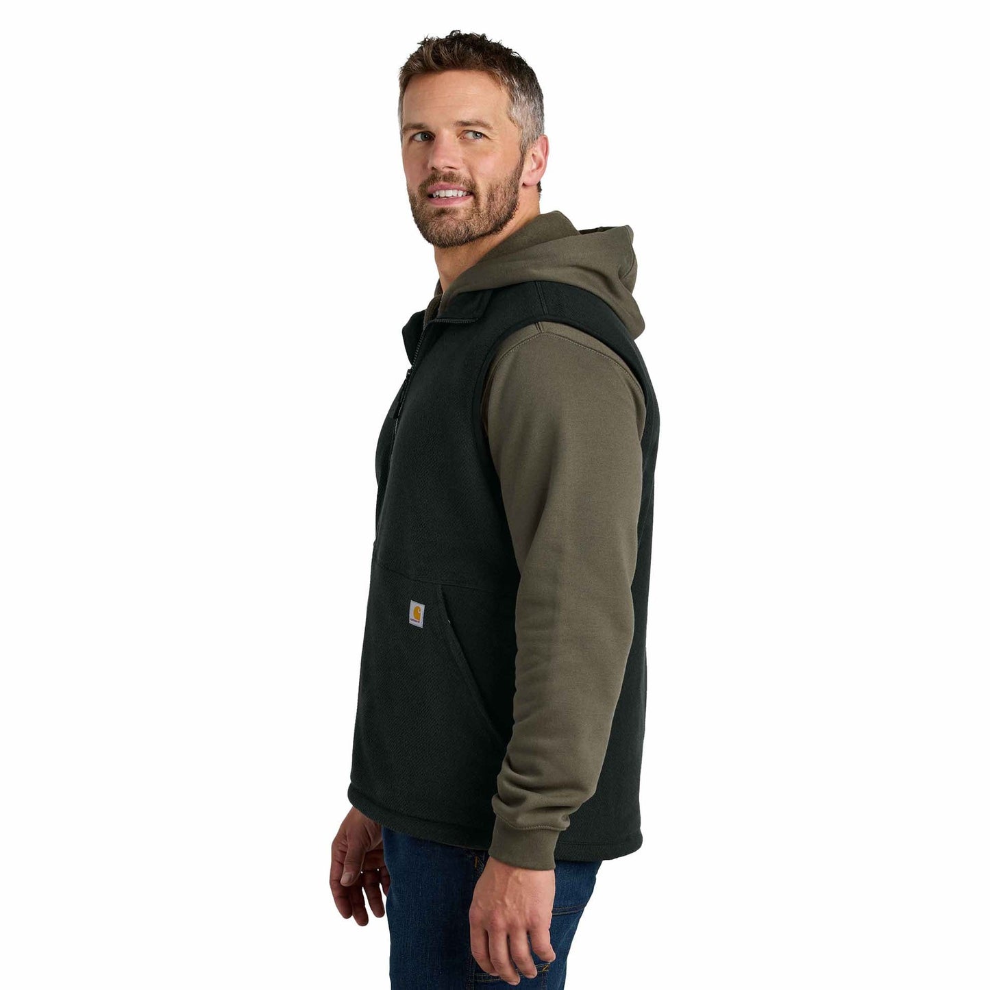Black Textured Vests - Carhartt - Fleece Material
