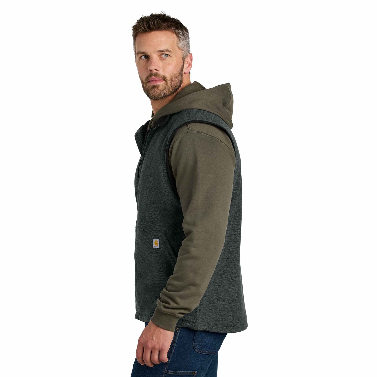Black Textured Vests - Carhartt - Fleece Material