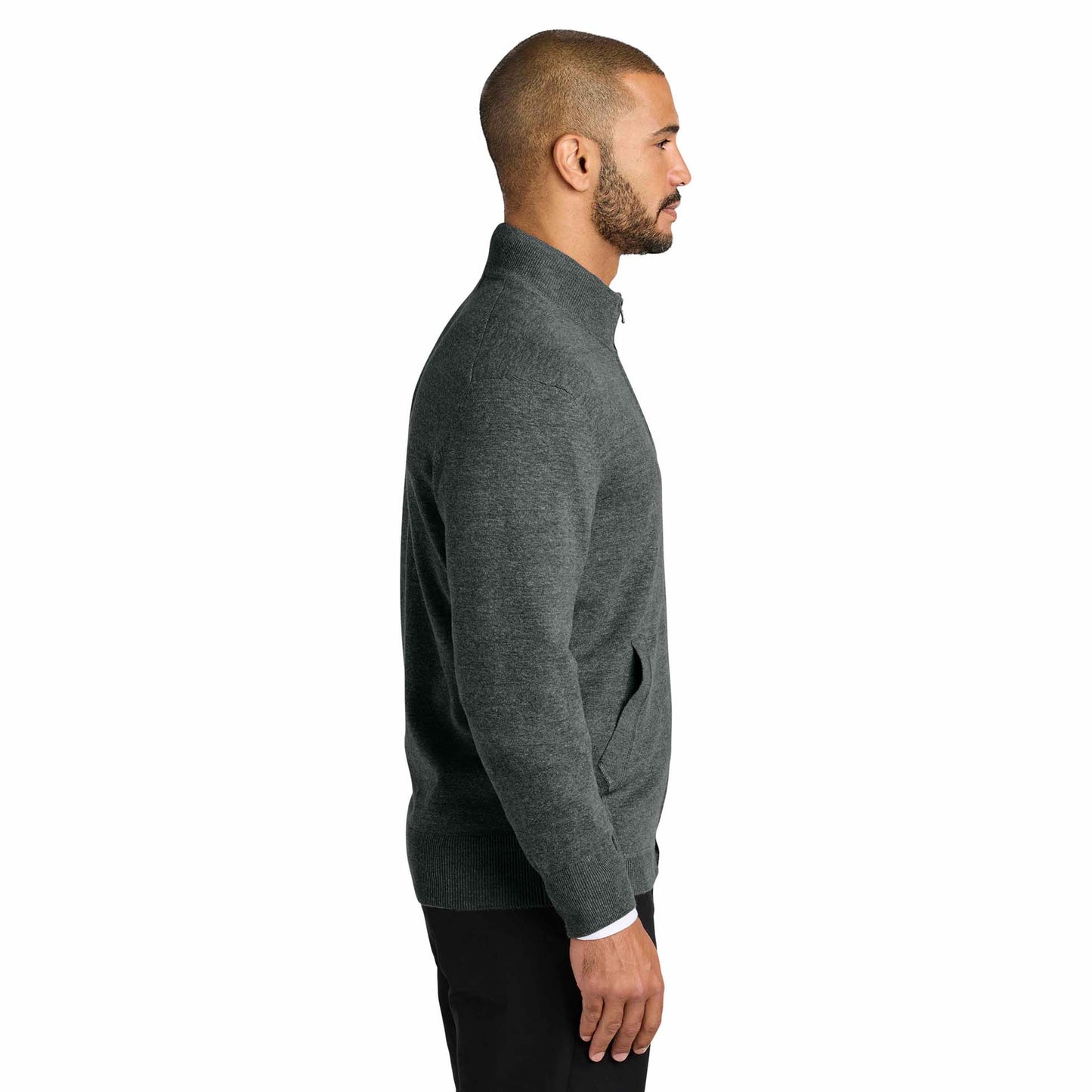 Charcoal Heather Sweater - Port Authority - Luxurious Fabric