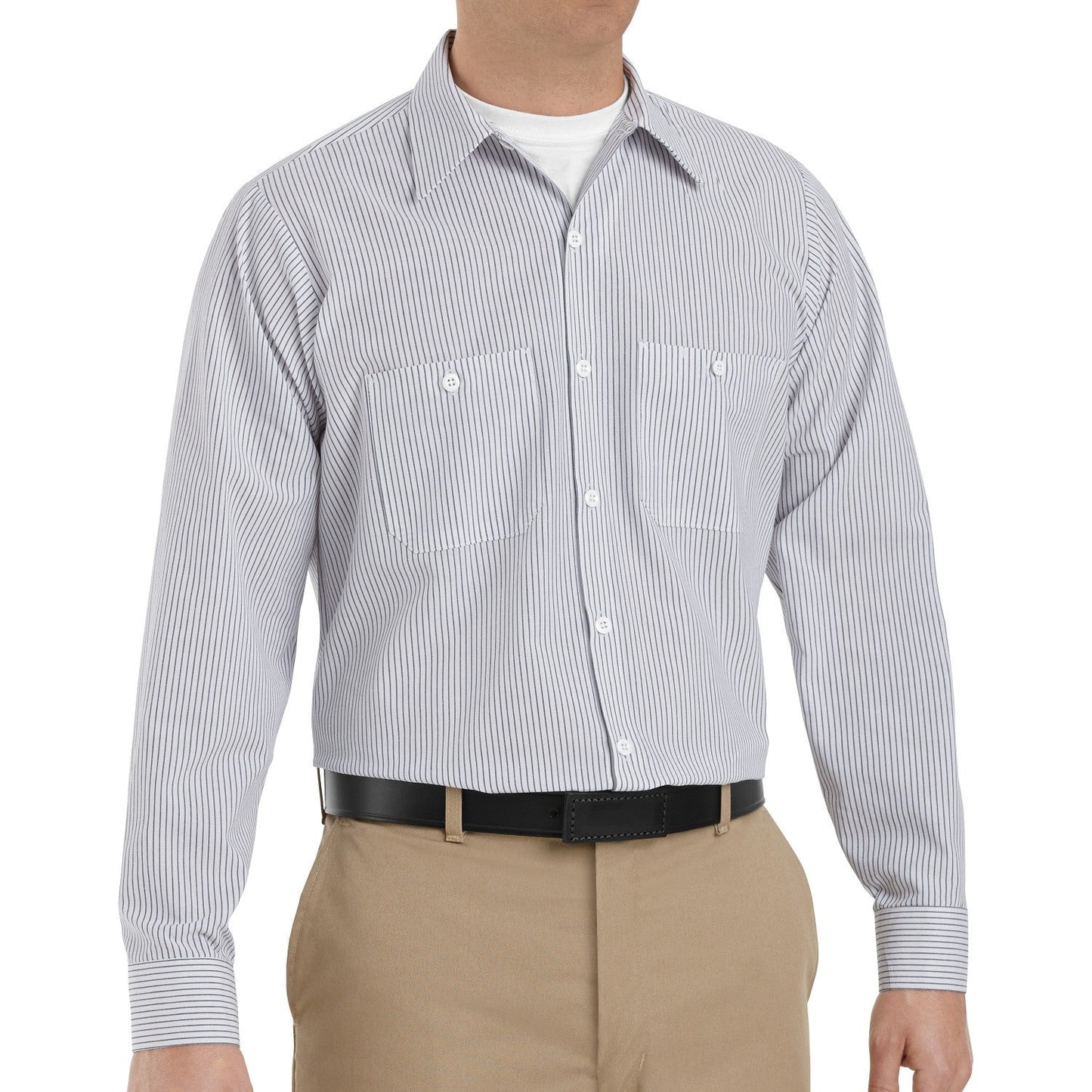 Light Blue Button Up Shirt - Red Kap - Industrial Poplin