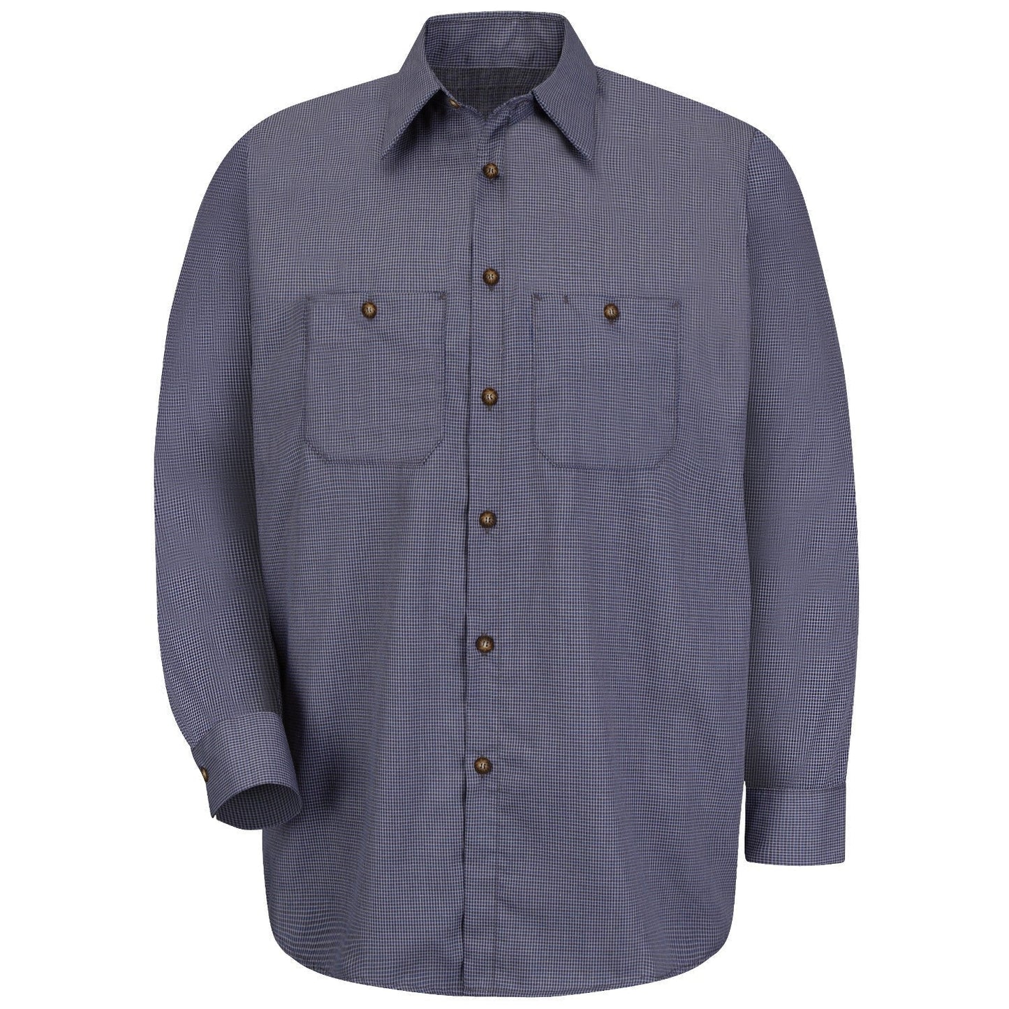 Blue Check Button Up Shirt - Red Kap - Moisture-Wicking