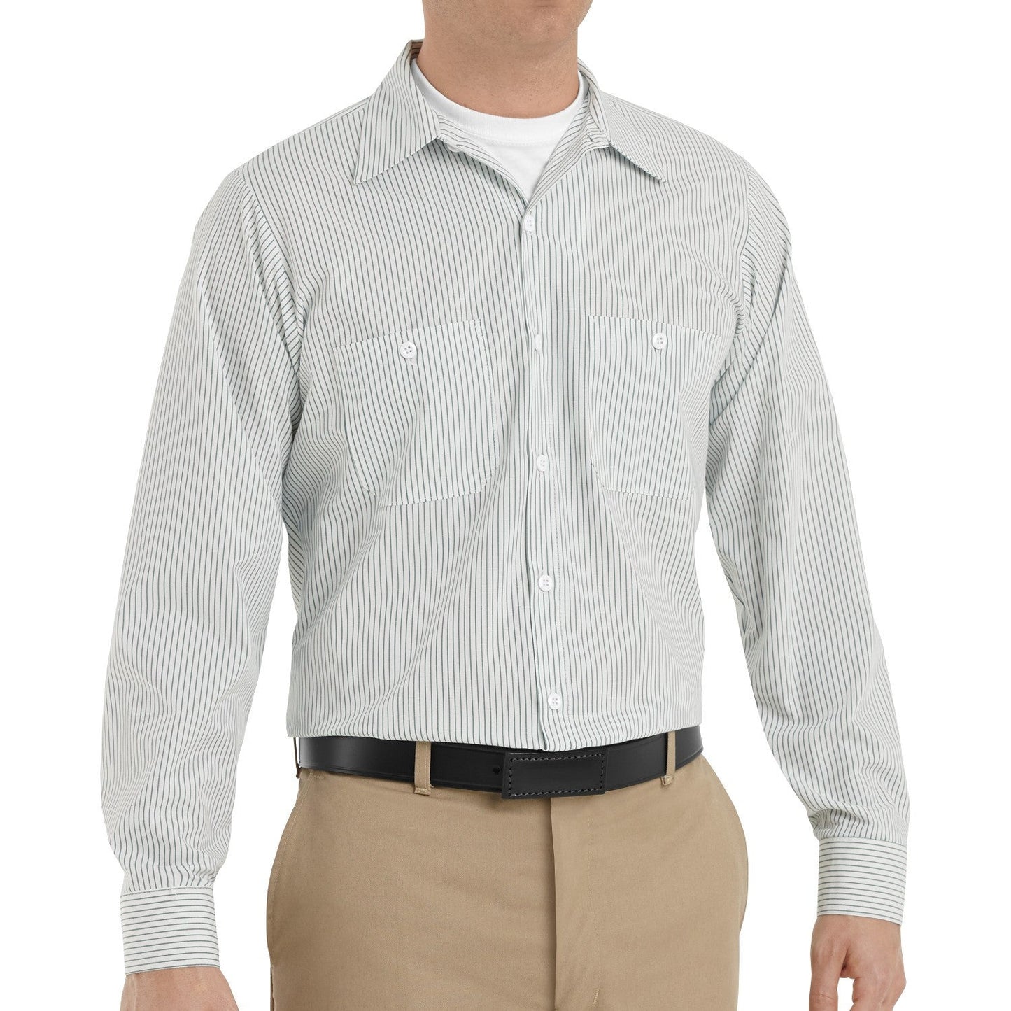 Light Blue Button Up Shirt - Red Kap - Industrial Poplin