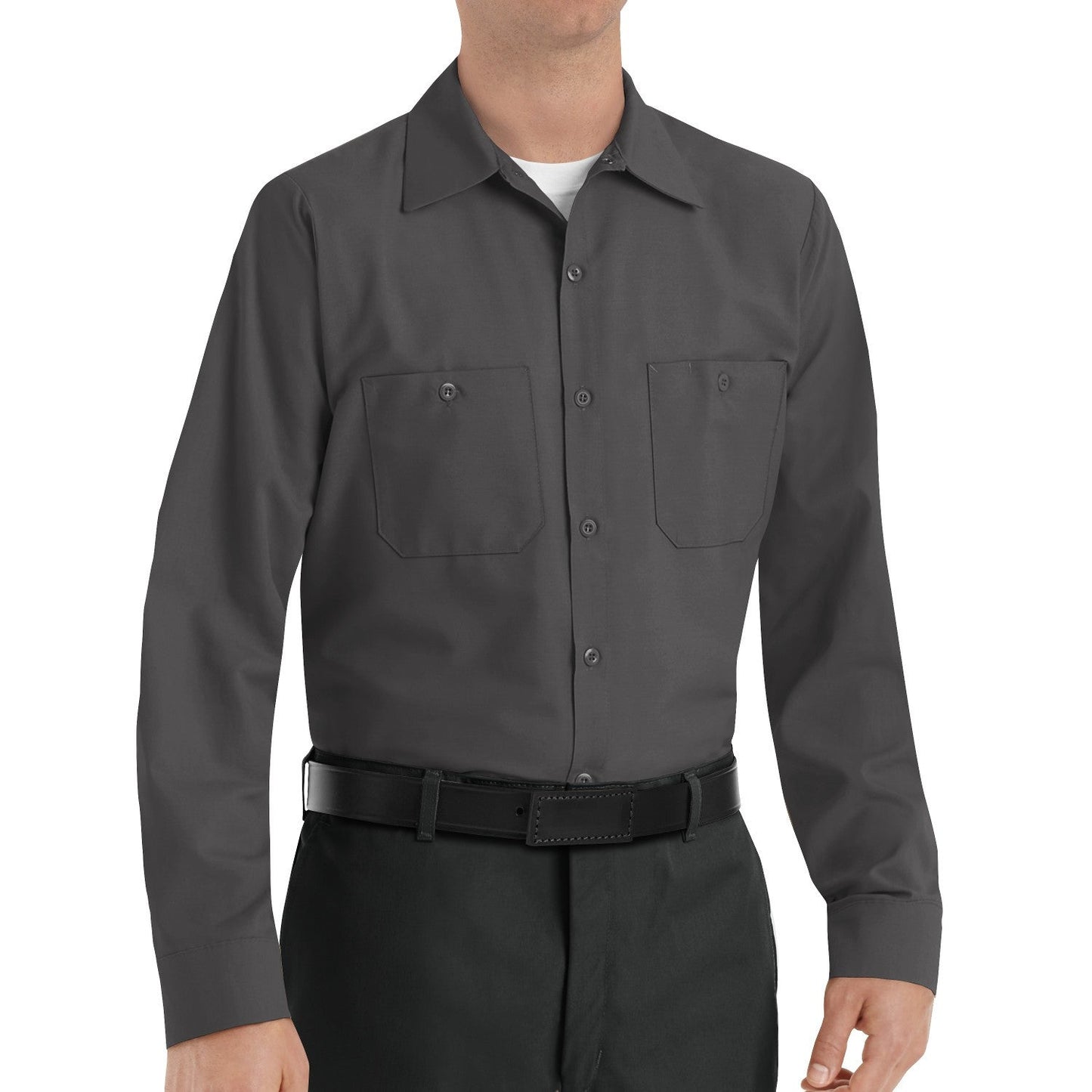 Black Button Up Shirt - Red Kap - Industrial Work Fit