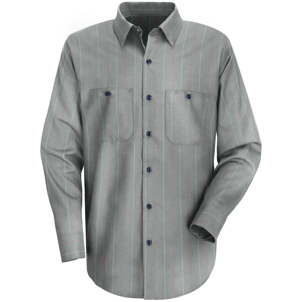 Light Blue Button Up Shirt - Red Kap - Industrial Poplin