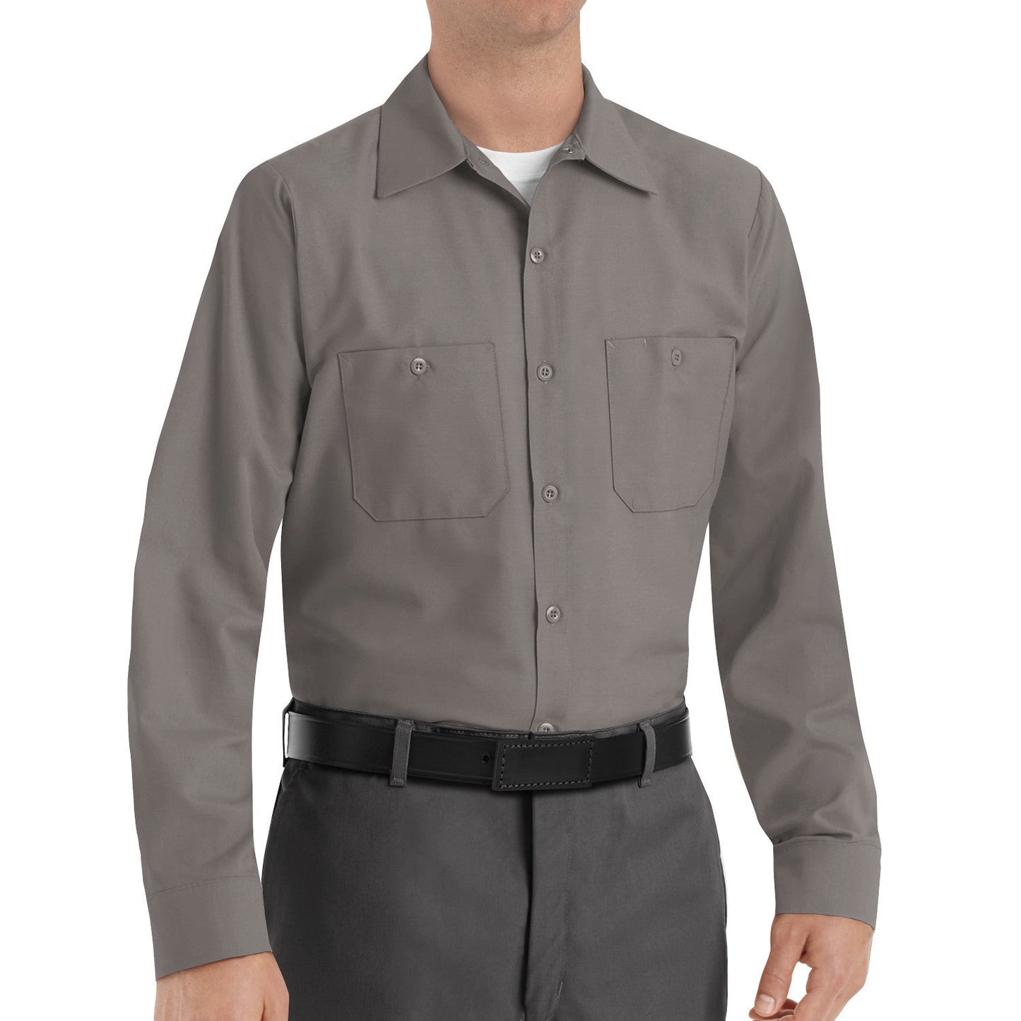 Black Button Up Shirt - Red Kap - Industrial Work Fit