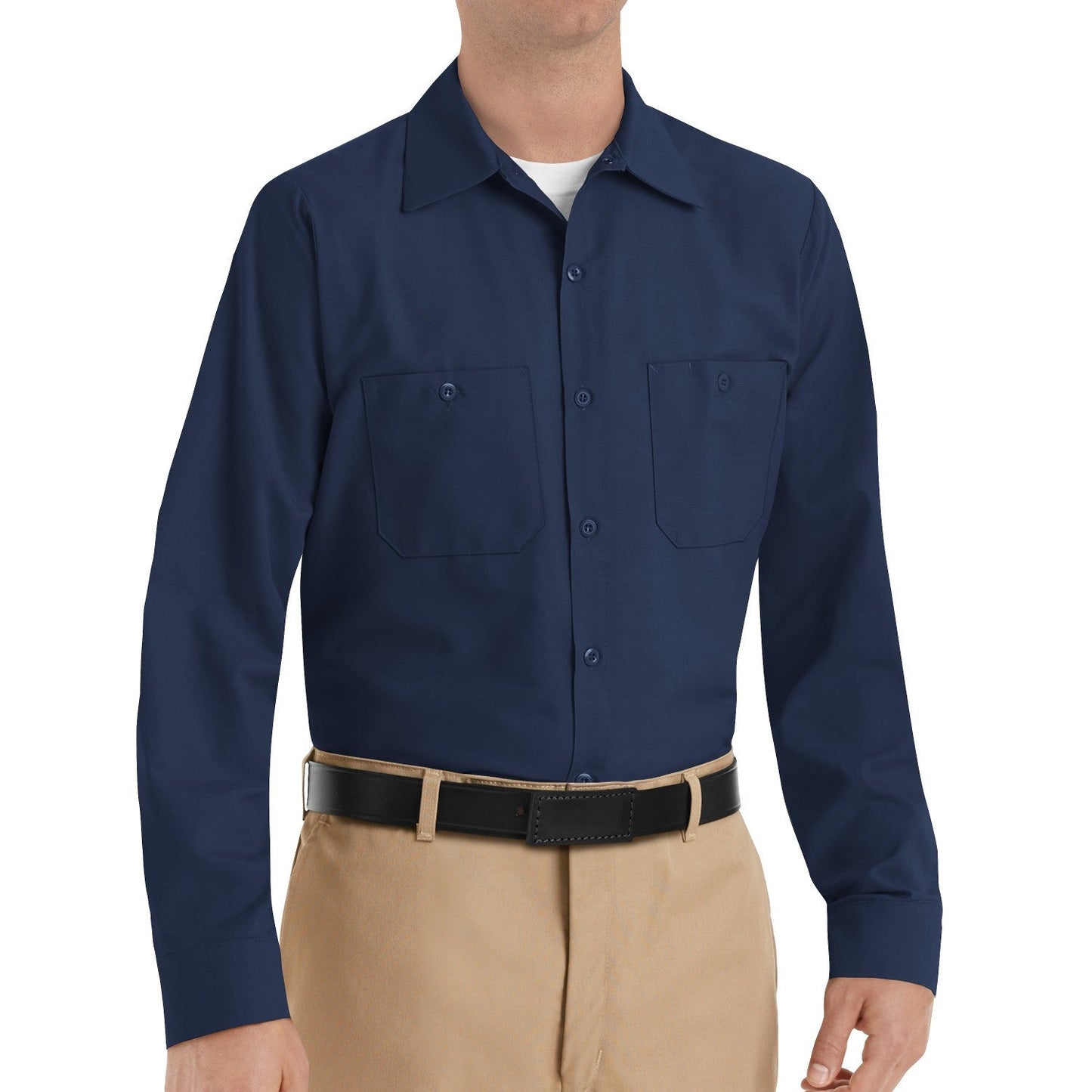 Black Button Up Shirt - Red Kap - Industrial Work Fit