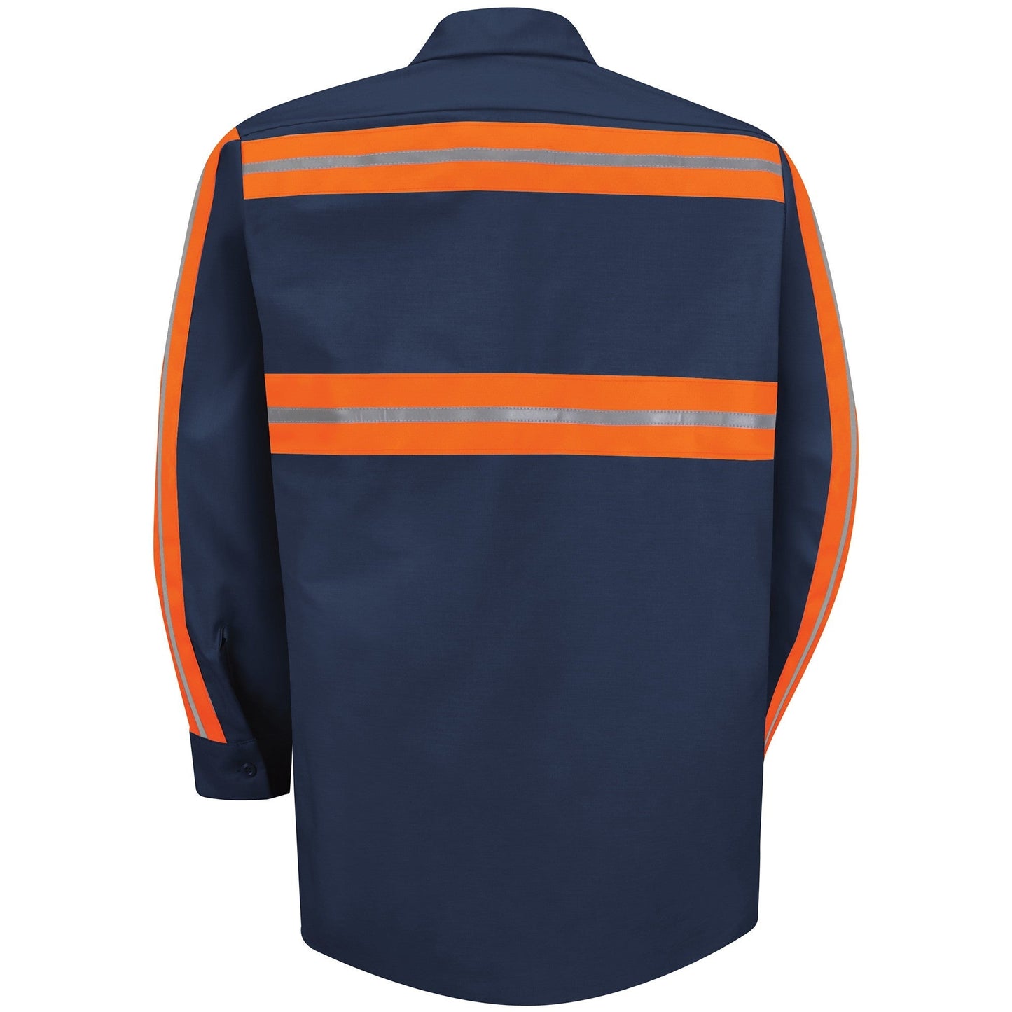 Navy Button Up Shirt - Red Kap - Enhanced Visibility