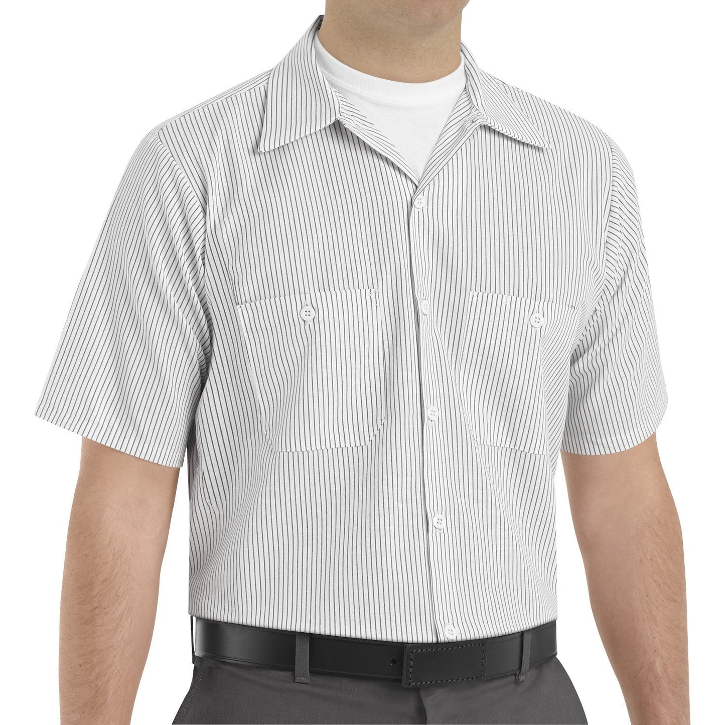 Light Blue Button Up Shirt - Red Kap - Industrial Poplin