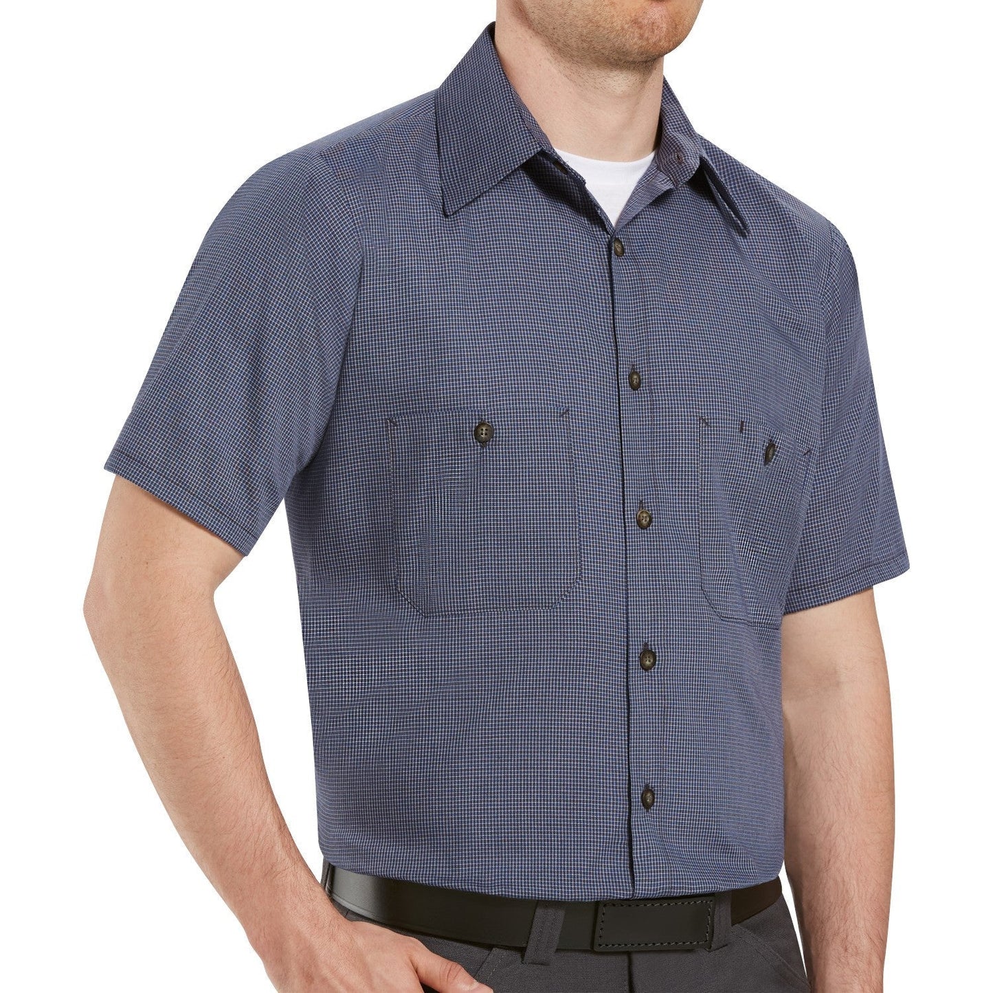 Blue/Charcoal Check Shirt - Red Kap - Lightweight Fabric