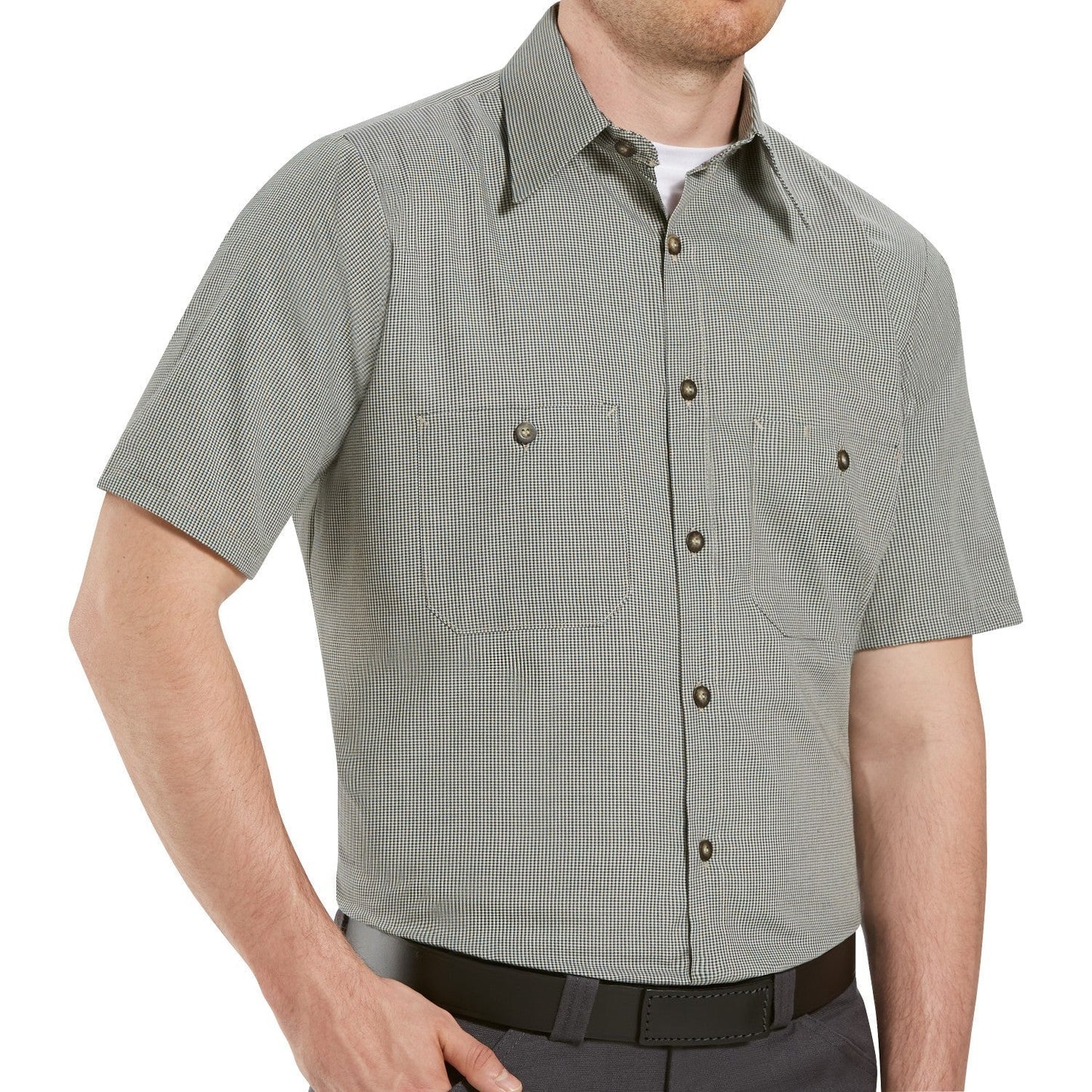 Blue/Charcoal Check Shirt - Red Kap - Lightweight Fabric