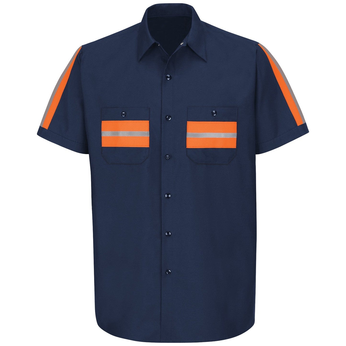 Short Sleeve Button Down Shirt - Red Kap - Enhanced Visibility