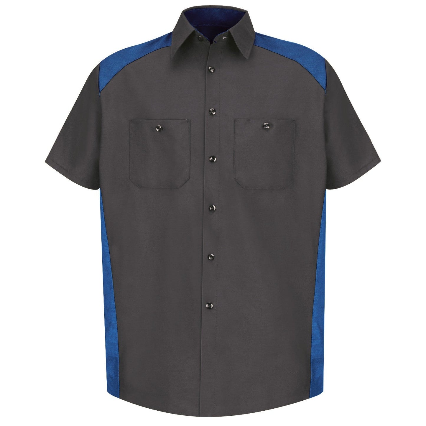 Silver/Black Button Up Shirt - Red Kap - Lightweight Fabric
