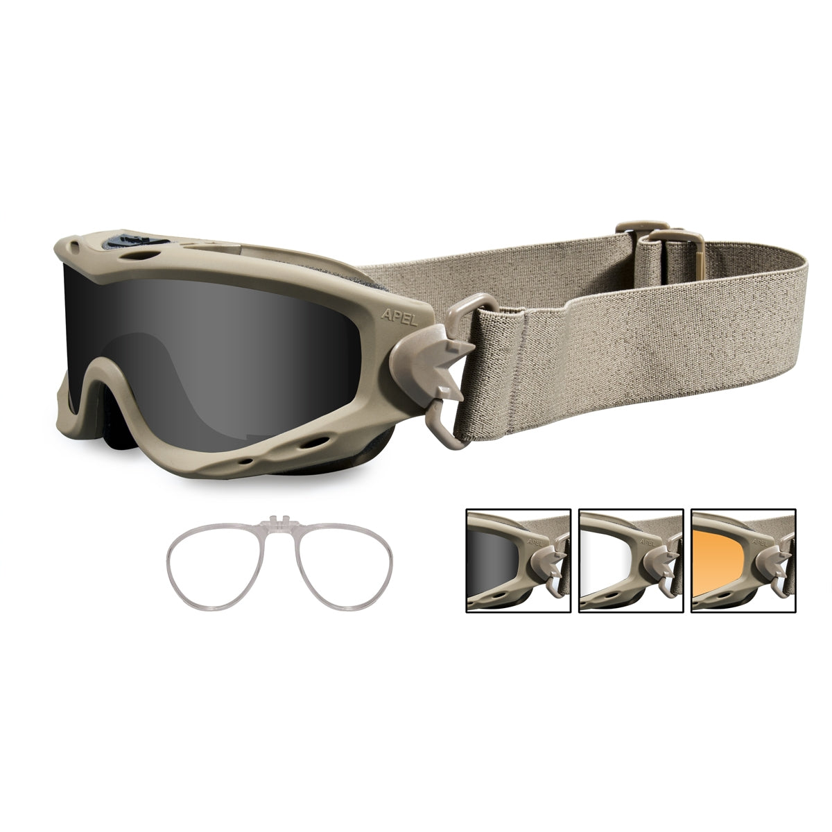 Grey, Clear & Rust Goggles - Wiley X - Fog-Free Vision
