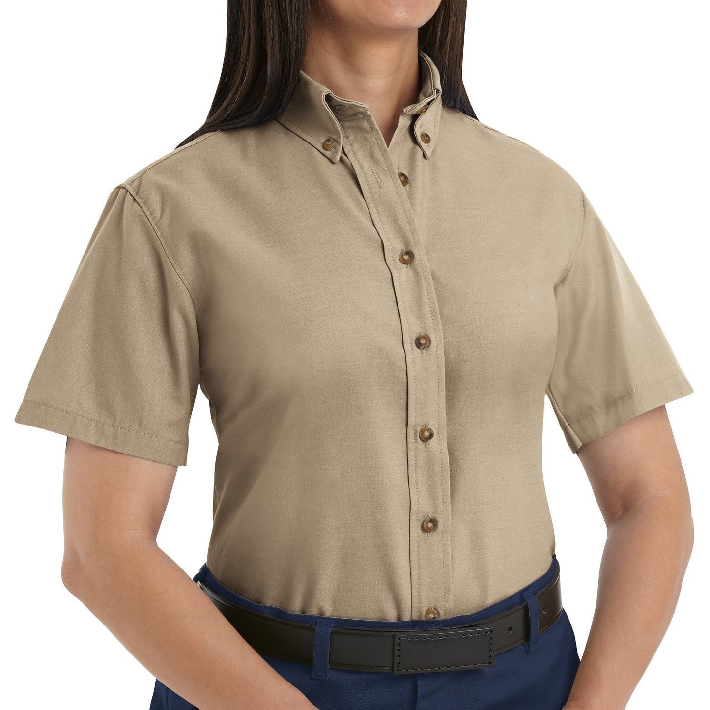 Black Button Up Shirts - Red Kap - Poplin Fabric
