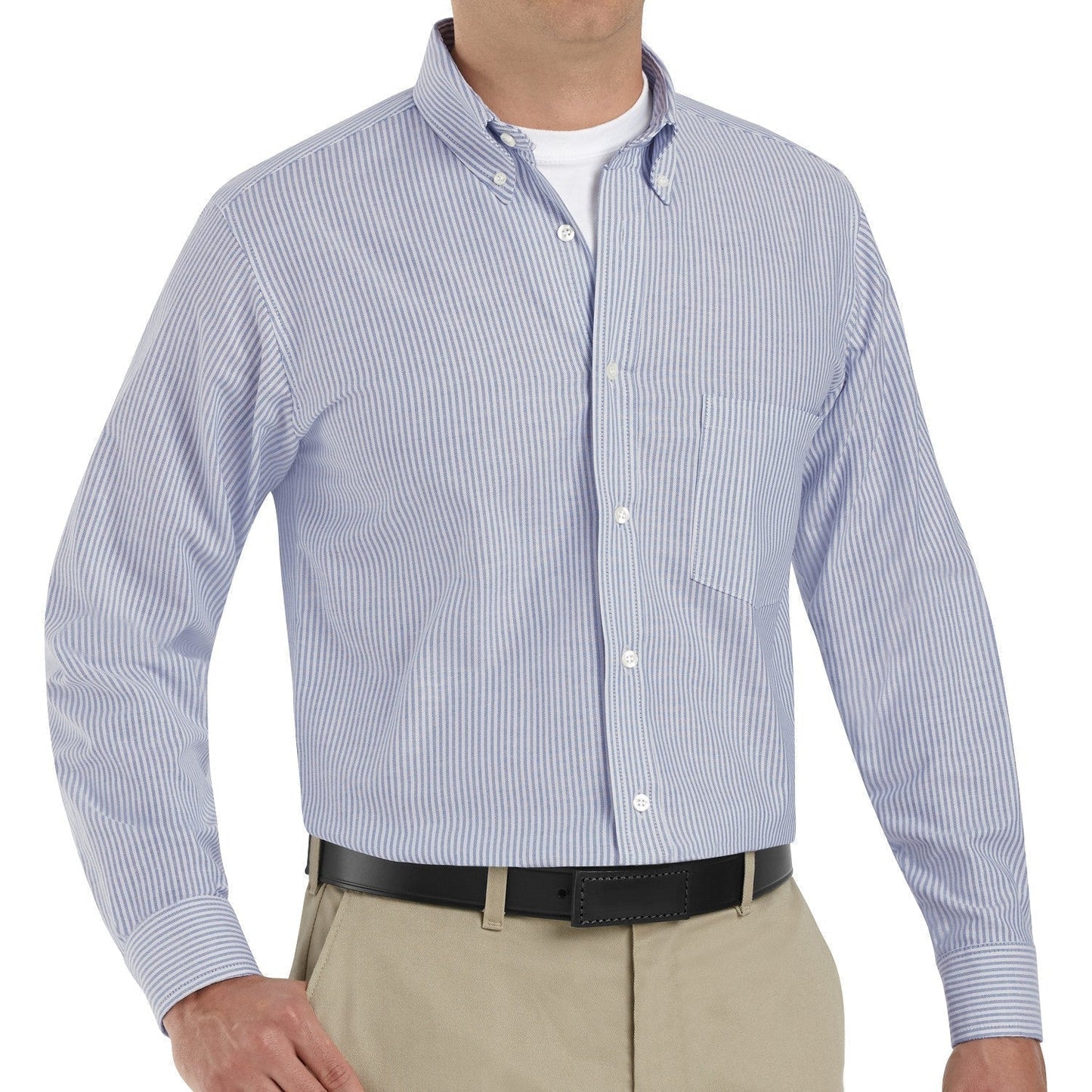 Blue/White Stripe Shirt - Red Kap - Wrinkle Resistant