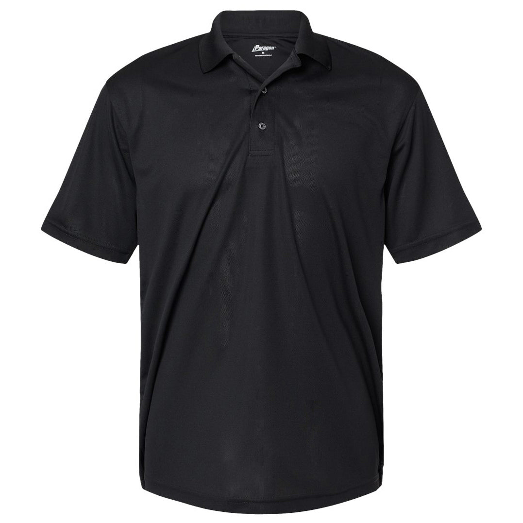 Black Performance Polo Shirt - Paragon - Mini Mesh