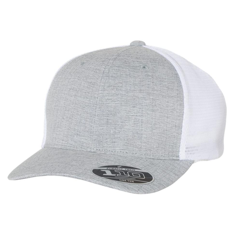 White Ball Caps - FlexFit - Stylish Mesh-Back