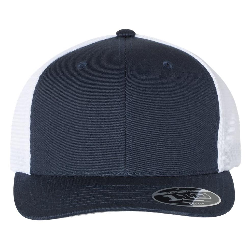 White Ball Caps - FlexFit - Stylish Mesh-Back