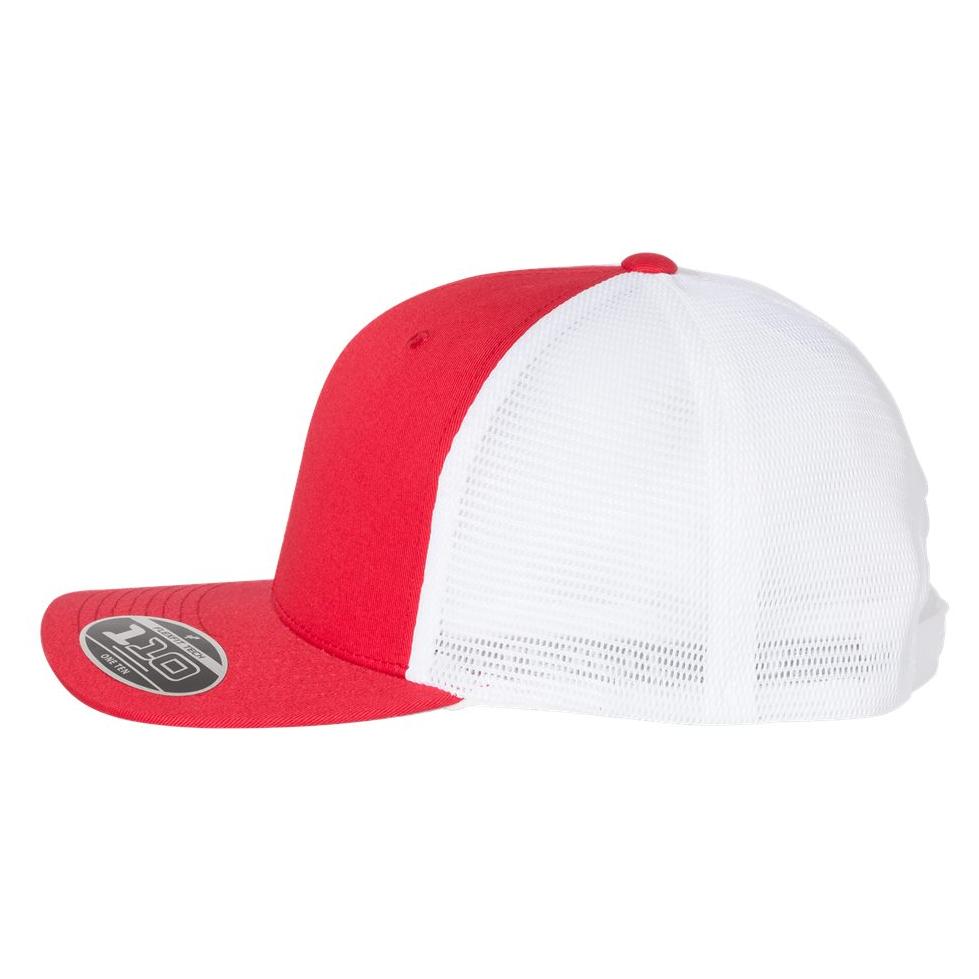 White Ball Caps - FlexFit - Stylish Mesh-Back