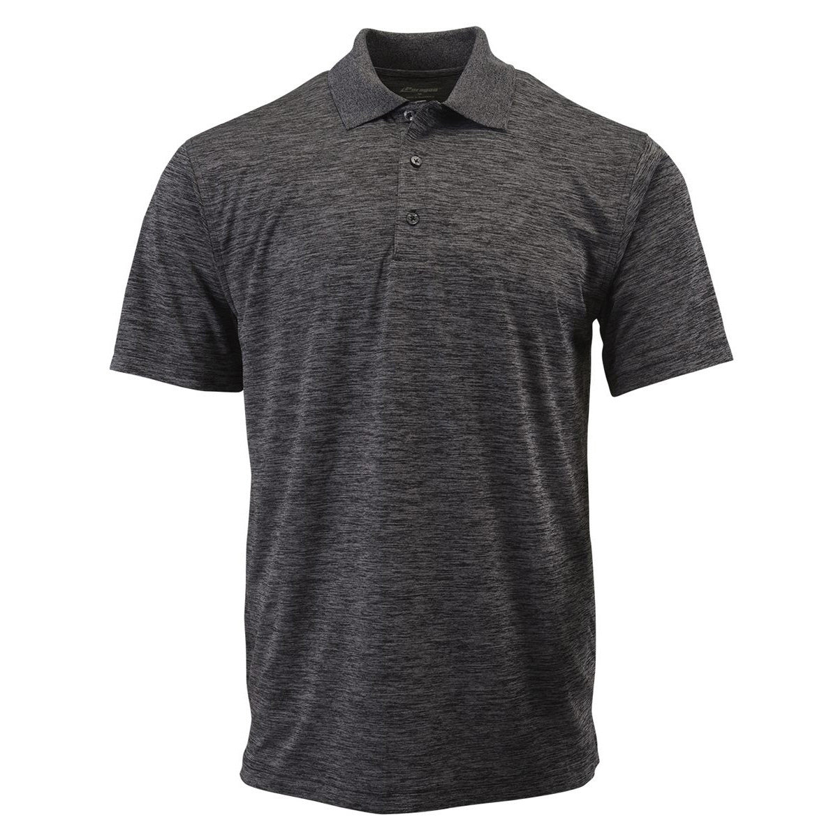 Black Heather Polo Shirt - Paragon - Microfiber Comfort