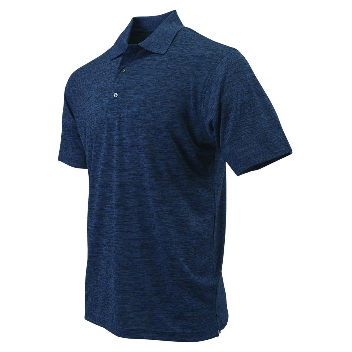Black Heather Polo Shirt - Paragon - Microfiber Comfort