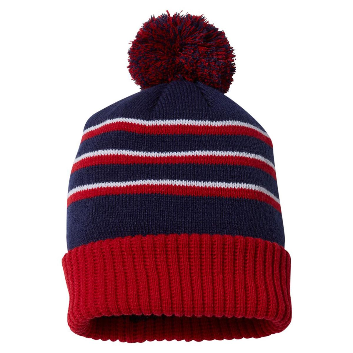 Black/Grey/White Beanies - Richardson - Cozy Pom Cuff