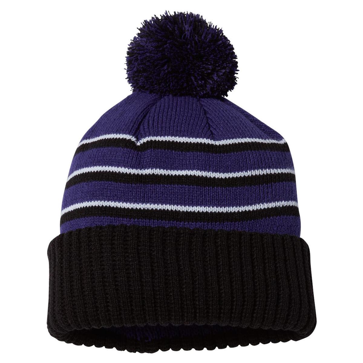 Black/Grey/White Beanies - Richardson - Cozy Pom Cuff
