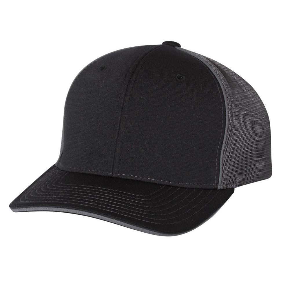 Black/Charcoal Split Ball Cap - Richardson - Sportmesh Design