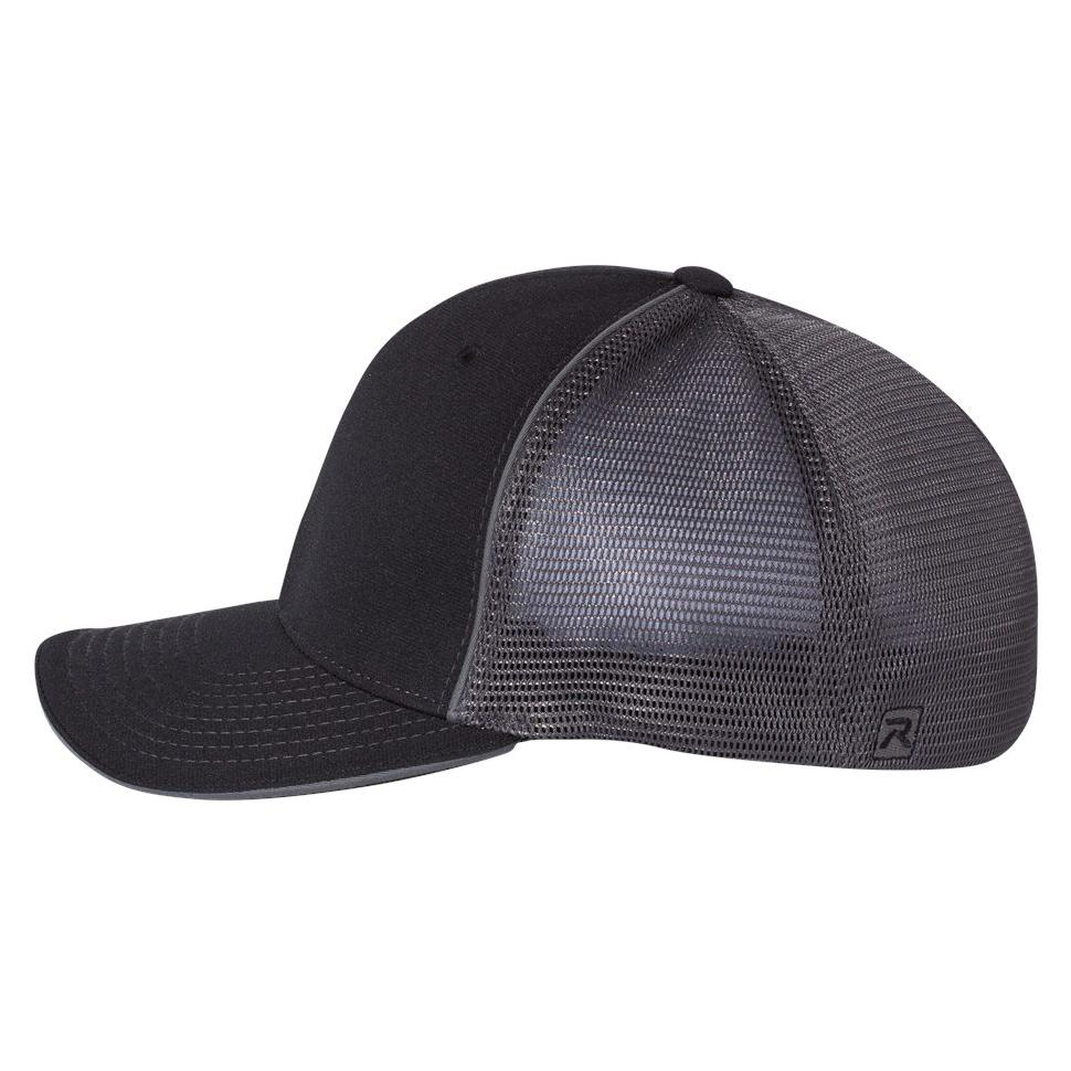 Black/Charcoal Split Ball Cap - Richardson - Sportmesh Design