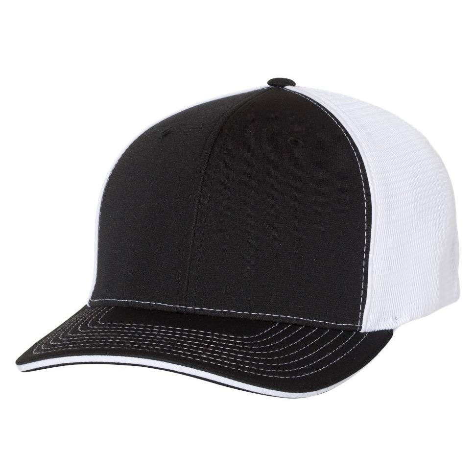 Black/Charcoal Split Ball Cap - Richardson - Sportmesh Design