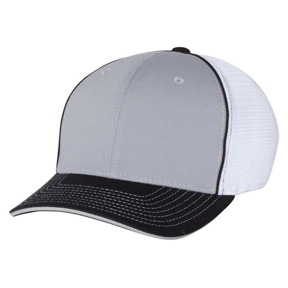 Black/Charcoal Split Ball Cap - Richardson - Sportmesh Design