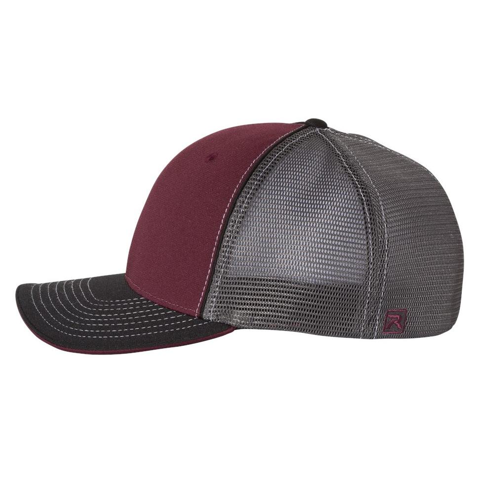 Black/Charcoal Split Ball Cap - Richardson - Sportmesh Design