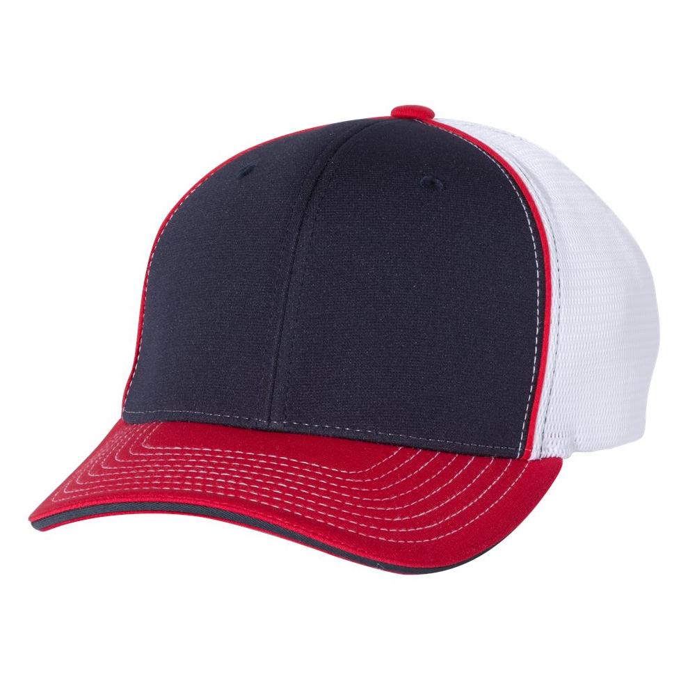 Black/Charcoal Split Ball Cap - Richardson - Sportmesh Design