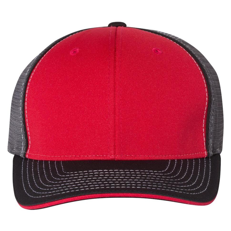 Black/Charcoal Split Ball Cap - Richardson - Sportmesh Design