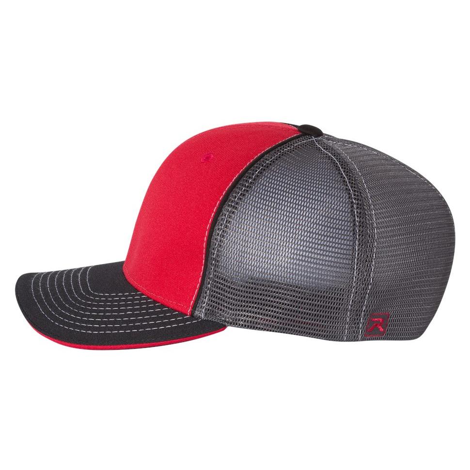 Black/Charcoal Split Ball Cap - Richardson - Sportmesh Design