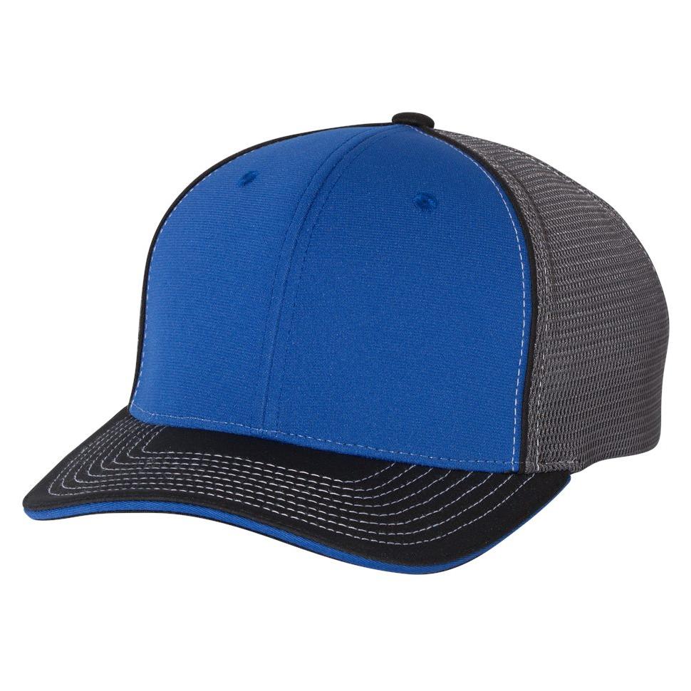 Black/Charcoal Split Ball Cap - Richardson - Sportmesh Design