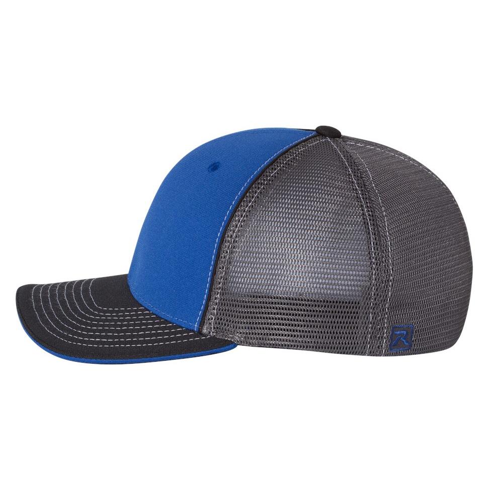 Black/Charcoal Split Ball Cap - Richardson - Sportmesh Design