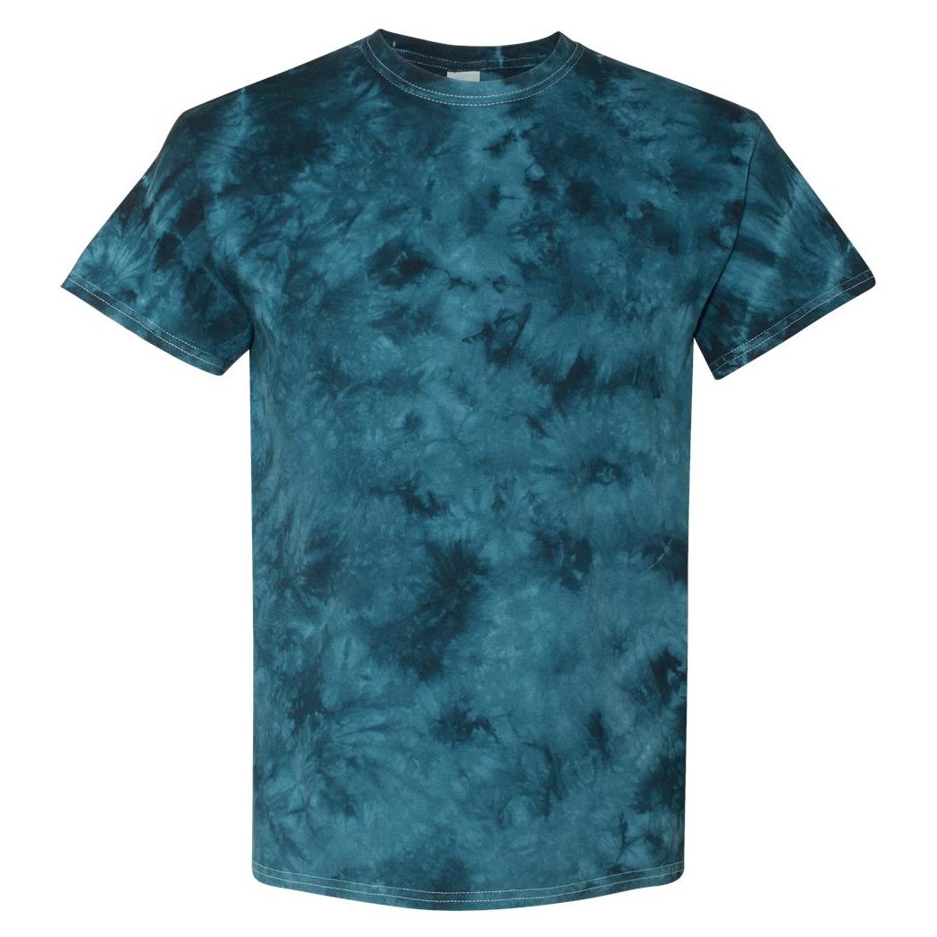 Black/Columbia T-Shirts - Dyenomite - Crystal Tie Dye