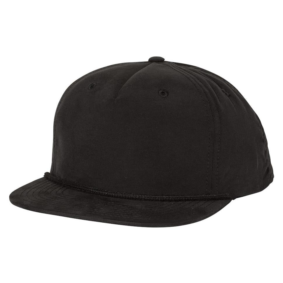White/Black Flat Brim Hat - Richardson - Stylish Design