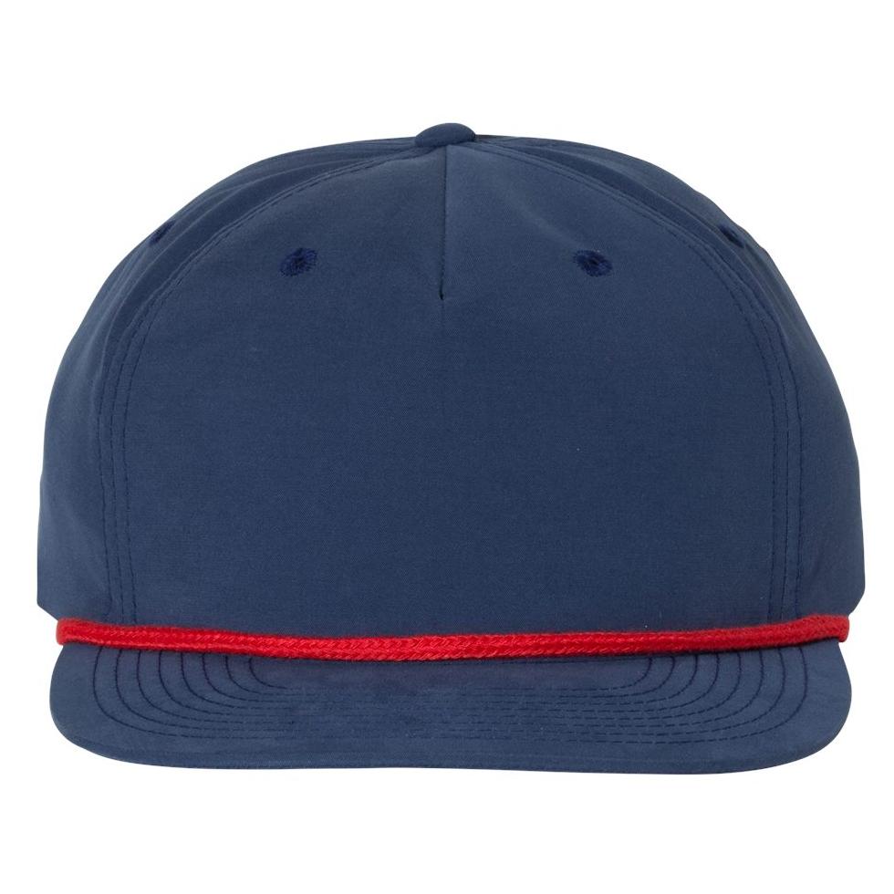 White/Black Flat Brim Hat - Richardson - Stylish Design