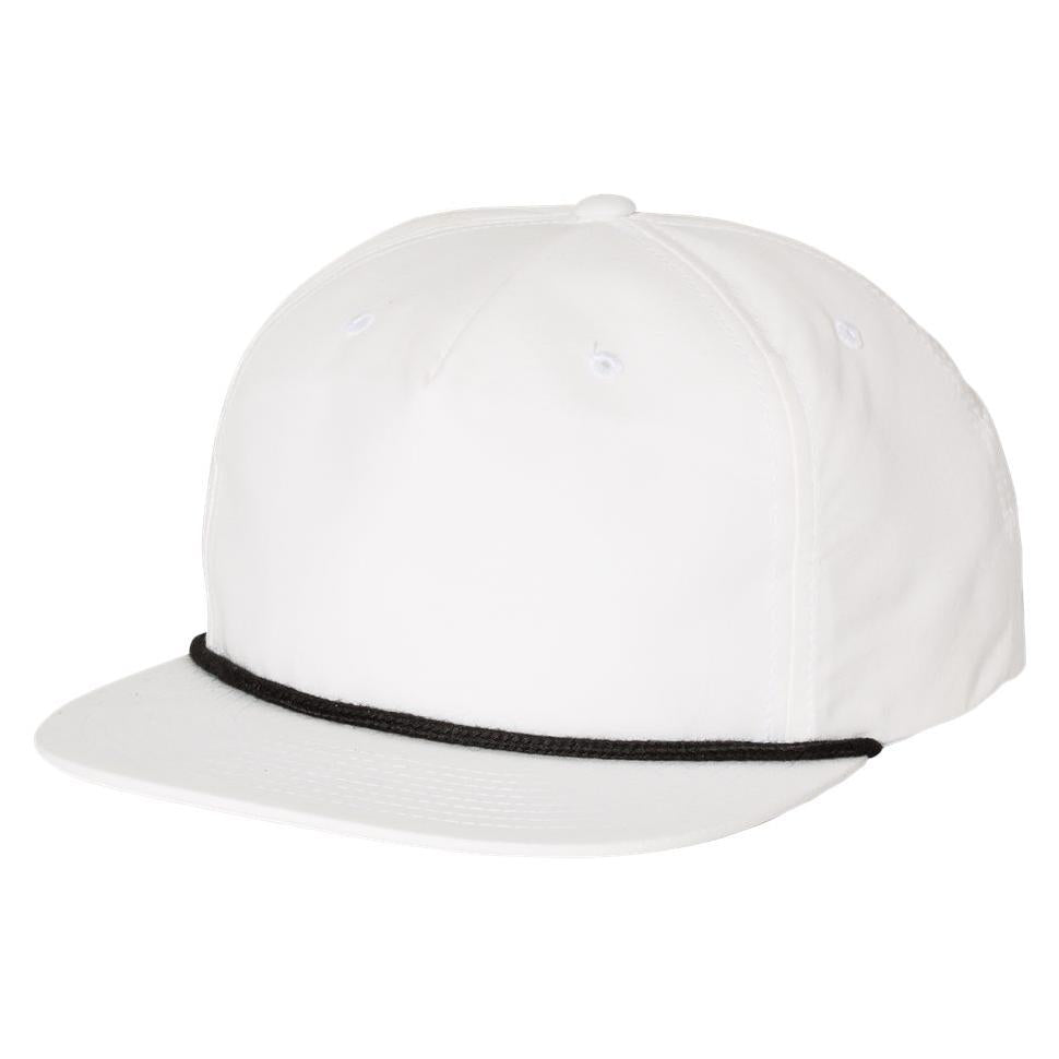 White/Black Flat Brim Hat - Richardson - Stylish Design