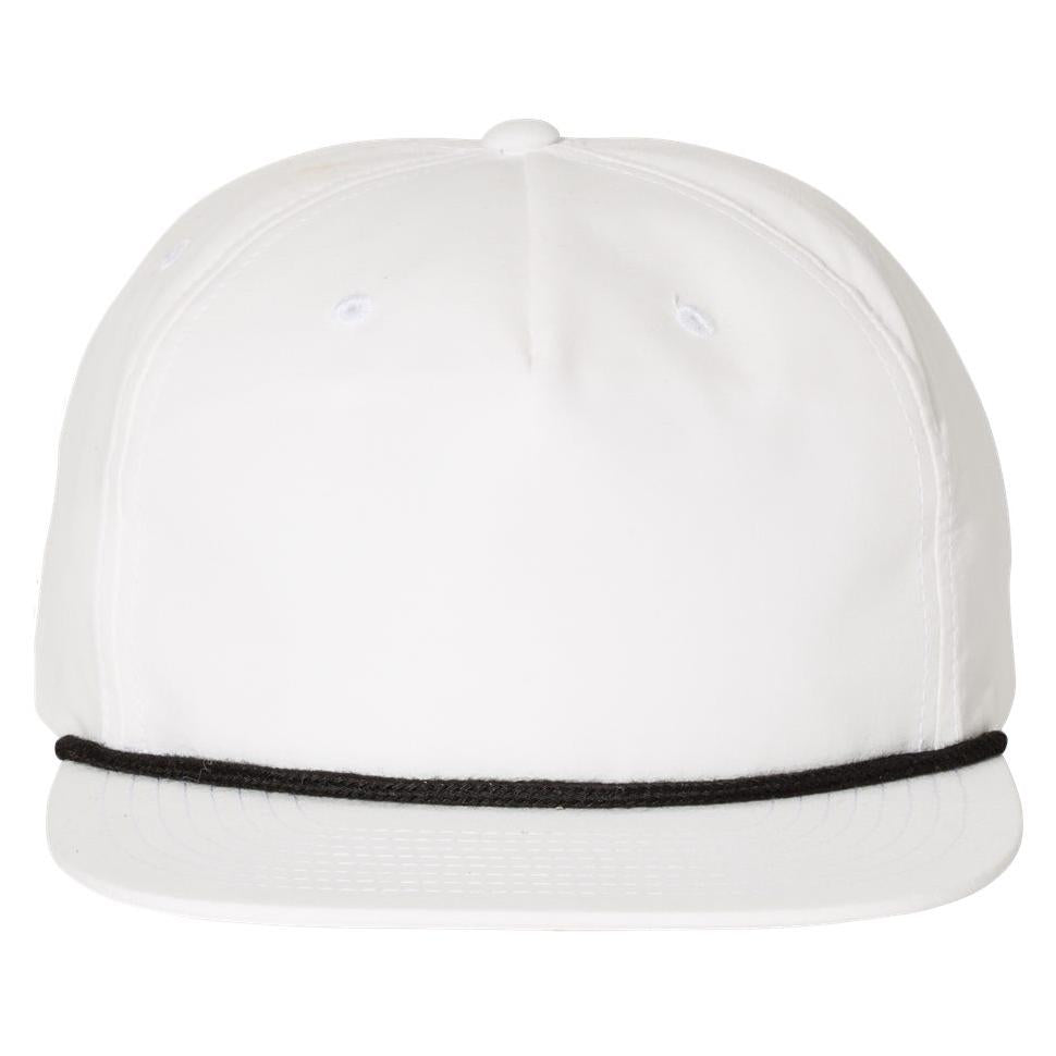 White/Black Flat Brim Hat - Richardson - Stylish Design