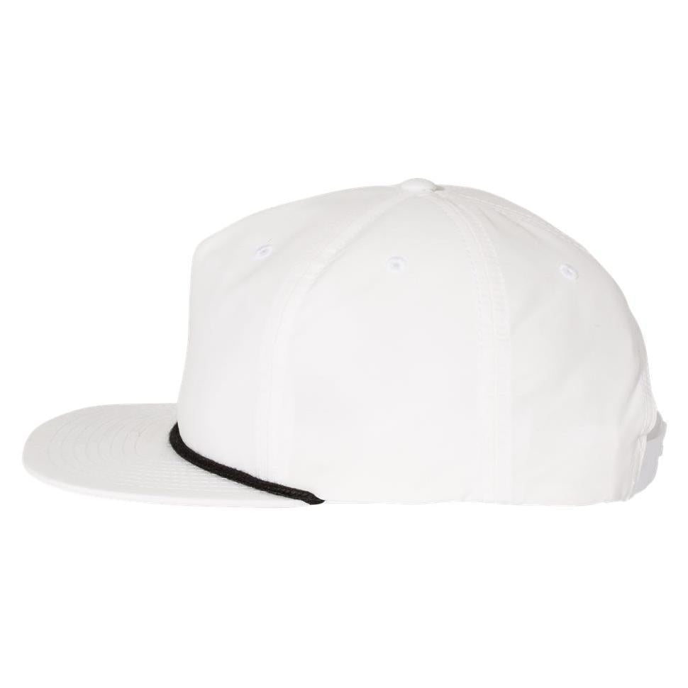 White/Black Flat Brim Hat - Richardson - Stylish Design