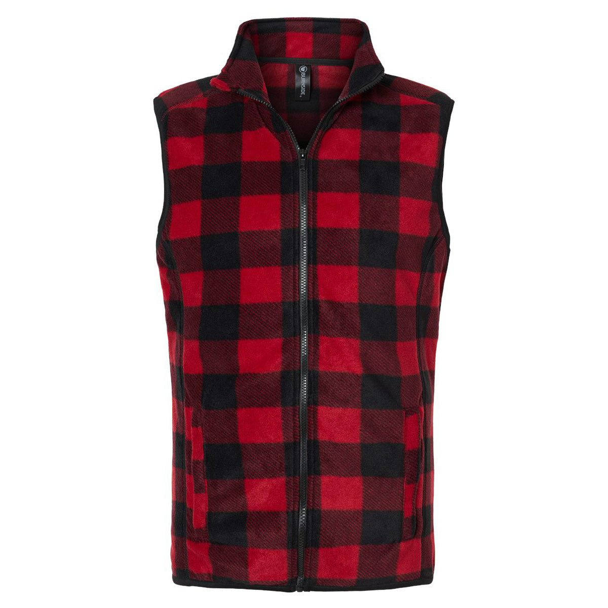 Black Vests - Cozy Fleece Vest - Burnside - Durable Comfort
